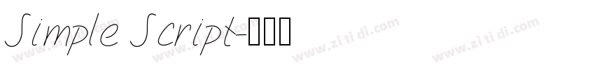 Simple Script字体转换